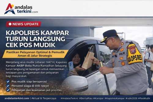 Kapolres Kampar Turun Langsung, Pastikan Pos Mudik Siap Layani Pemudik