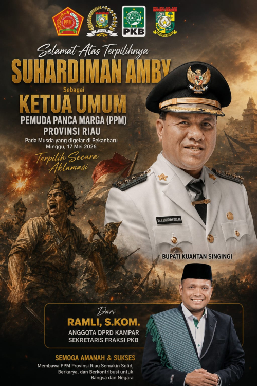 Suhardiman Amby Terpilih Aklamasi Jadi Ketum PPM Riau, Ramli: Datuk Sangat Peduli Dunia Jurnalistik