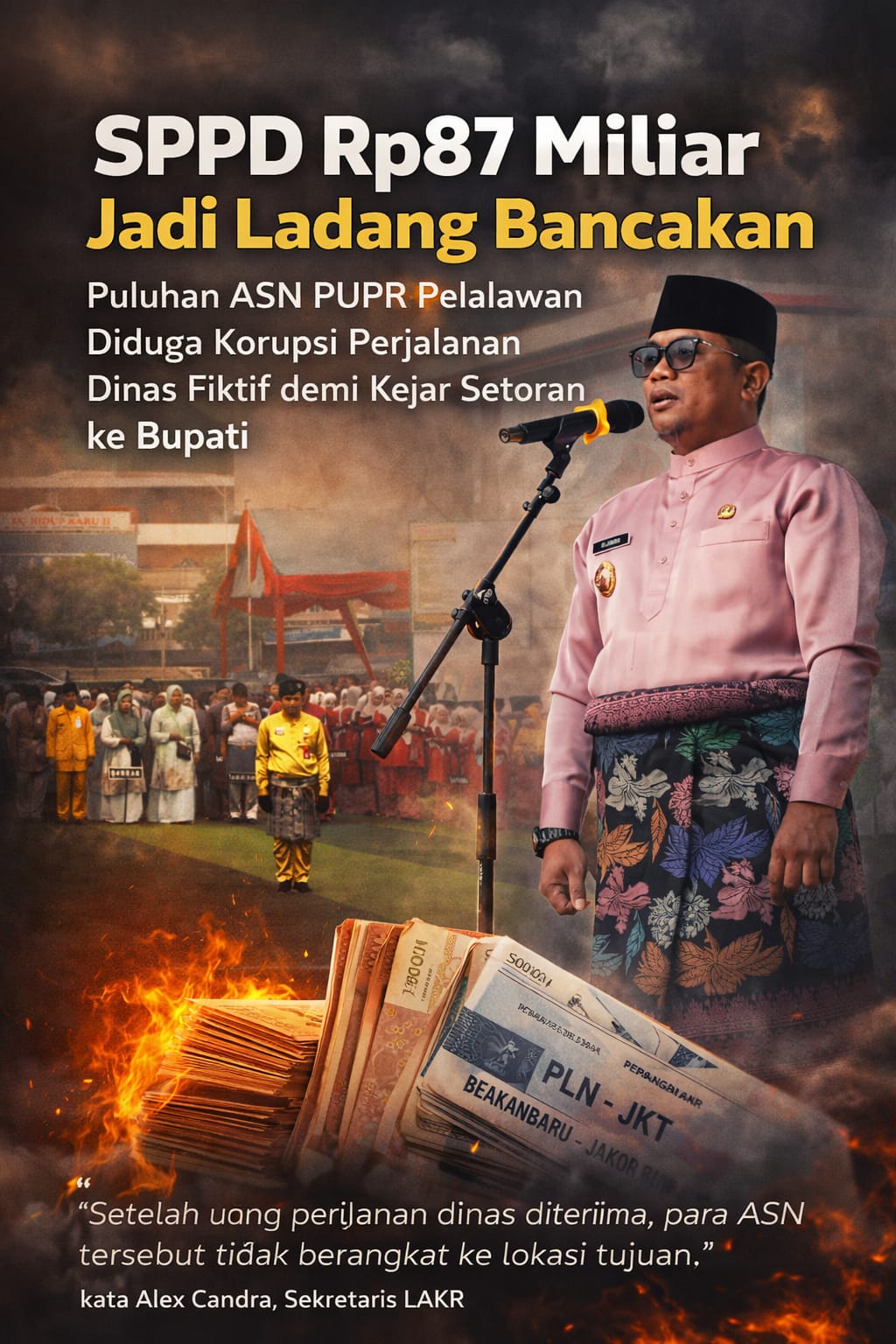 SPPD Rp87 Miliar Jadi Ladang Bancakan, Puluhan ASN PUPR Pelalawan Diduga Korupsi Perjalanan Dinas Fiktif demi Kejar Setoran ke Bupati