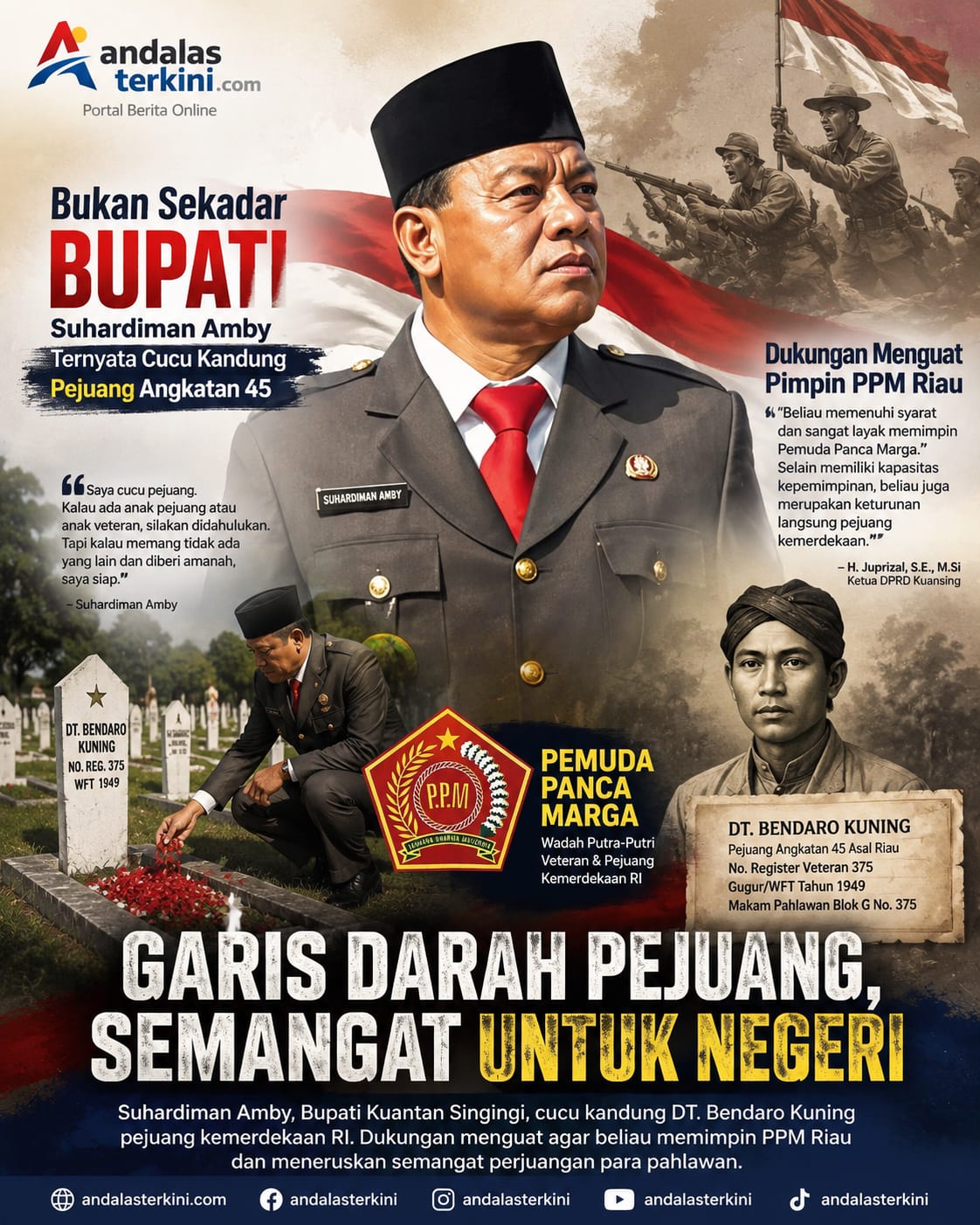 Bukan Sekadar Bupati, Suhardiman Amby Ternyata Cucu Kandung Pejuang Angkatan 45