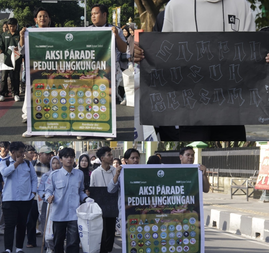 Gelar Aksi Parade Peduli Lingkungan di CFD Pekanbaru, Koalisi Mahasiswa Peduli Lingkungan Siap Bersinergi Wujudkan Lingkungan Bersih dan Sehat